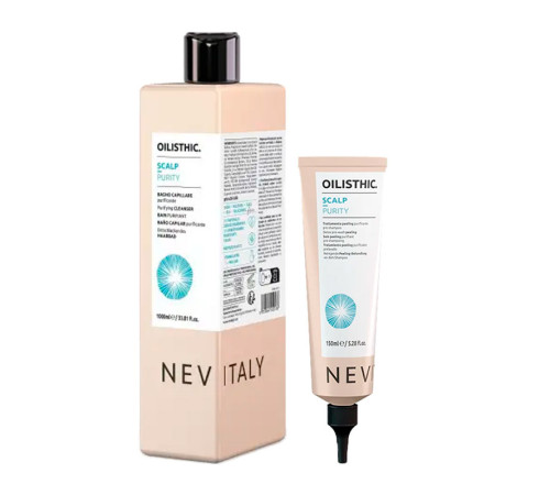 Набір Nevitaly Oilisthic Scalp Purity шампунь і пілінг для жирної та схильної до лупи шкіри голови, 1000/150 мл