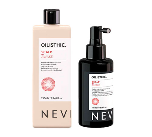 Набір Nevitaly Oilisthic Scalp Awake DUO шампунь та тонік проти випадіння та для стимуляції росту волосся, 250/100 мл