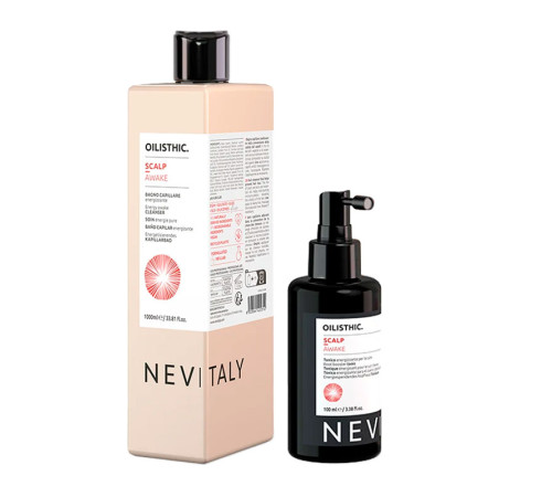 Набір Nevitaly Oilisthic Scalp Awake DUO шампунь та тонік проти випадіння та для стимуляції росту волосся, 1000/100 мл
