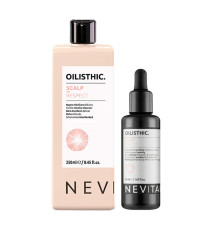 Набір Nevitaly Oilisthic Scalp Respect DUO міцелярний шампунь та відлущувальний пілінг, 250/50мл
