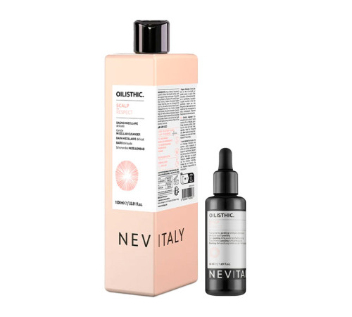 Набір Nevitaly Oilisthic Scalp Respect DUO міцелярний шампунь та відлущувальний пілінг, 1000/50 мл