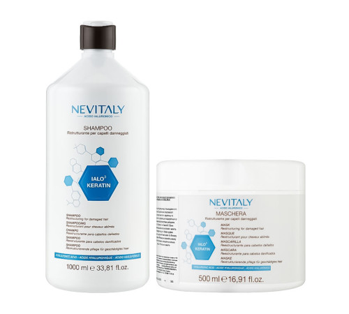 Набор Nevitaly Lalo3 Keratin шампунь и маска с кератином для поврежденных волос