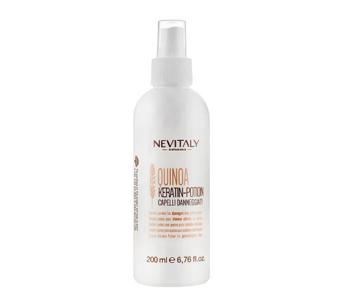 Крем-спрей с кератином для поврежденных волос Nevitaly Quinoa Keratin-potion Capelli Danneggiati, 200 мл