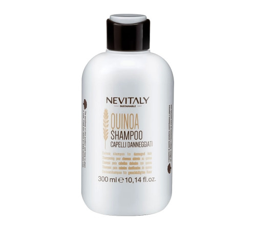 Делікатний шампунь для пошкодженого волосся Nevitaly Quinoa Shampoo Capelli Danneggiati з екстрактом кіноа