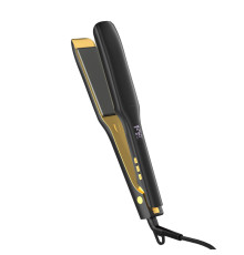 Професійна прасочка Hair Titanium для волосся з титановими пластинами LCD-екраном для кератину 250С (чорна)