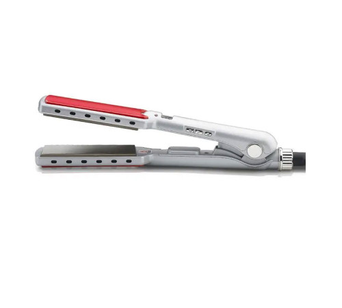 Утюг выпрямитель для выравнивания волос Happy Hair Curve Titanium Flat серебристый с титановыми пластинами