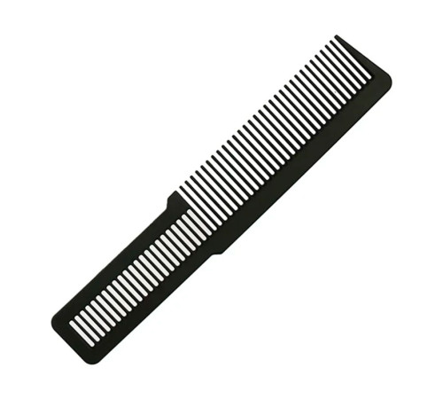 Гребінець для стрижки під машинку, тушовки Professional Flat Top 75339 карбоновий антистатичний чорний 205 мм