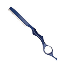Філірувальна небезпечна бритва Barber Razor в наборі з лезом упор під палець синя