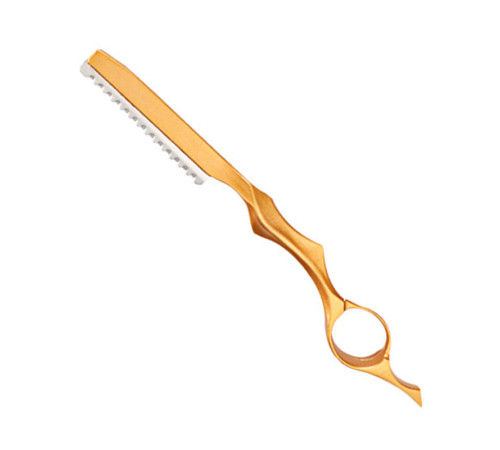Філірувальна небезпечна бритва Barber Razor в наборі з лезом упор під палець золота