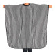 Парикмахерская накидка-пеньюар для клиента Happy Hair барберская на кнопках с черными полосами, 110х140см 