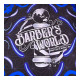 Парикмахерская накидка-пеньюар для клиента Barber`s World водостойкий нейлон 140х160 см черно-синяя