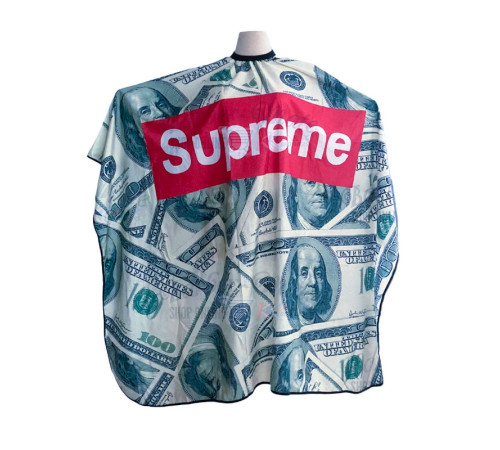 Парикмахерская накидка-пеньюар для клиента Supreme US Dollar водостойкий нейлон 140х160 см