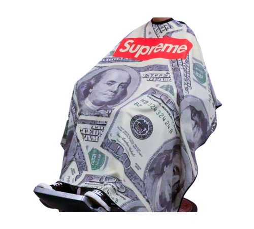 Парикмахерская накидка-пеньюар для клиента Supreme US Dollar водостойкий нейлон 140х160 см