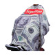 Парикмахерская накидка-пеньюар для клиента Supreme US Dollar водостойкий нейлон 140х160 см
