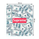 Парикмахерская накидка-пеньюар для клиента Supreme US Dollar водостойкий нейлон 140х160 см
