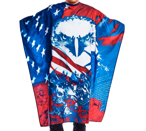 Перукарська накидка-пеньюар для клієнта Barber American Eagle водостійкий нейлон 140х160 см