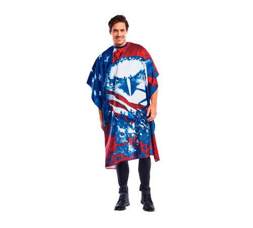 Перукарська накидка-пеньюар для клієнта Barber American Eagle водостійкий нейлон 140х160 см