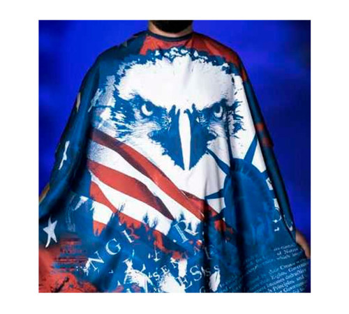 Перукарська накидка-пеньюар для клієнта Barber American Eagle водостійкий нейлон 140х160 см
