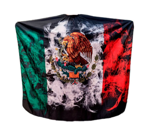 Парикмахерская накидка-пеньюар для клиента Barber Mexican Flag водостойкий нейлон 140х160 см