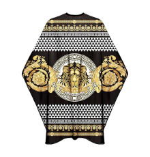 Перукарська накидка-пеньюар для клієнта Barber Golden Lion водостійкий нейлон 140х160 см