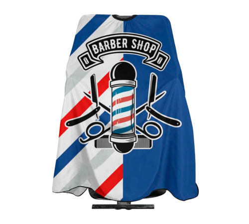 Парикмахерская накидка-пеньюар для клиента Barber Shop водостойкий нейлон 140х160 см