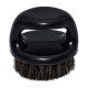 Щітка для фейду, бороди кастет Barber Finger Brush для барбера, перукаря кругла чорна