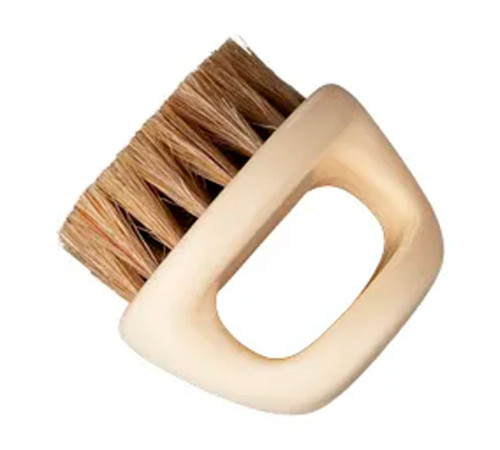 Щітка для фейду, бороди кастет Barber Finger Brush для барбера, перукаря кругла червона