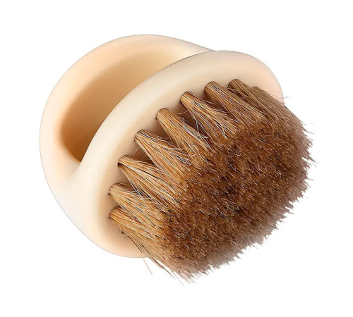 Щітка для фейду, бороди кастет Barber Finger Brush для барбера, перукаря кругла чорна