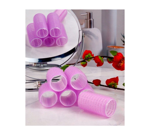 Бигуди для завивки волос с липучкой диаметр 64 мм упаковка 6 шт