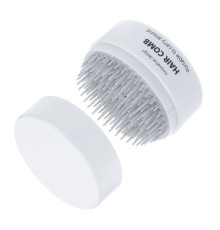 Компактний гребінець-масажер для волосся Pocket Hair Brush кишеньковий круглий білий