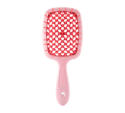 Продувний широкий гребінець Janeke для укладання волосся та сушіння феном Superbrush Plus Hollow Comb пильна троянда