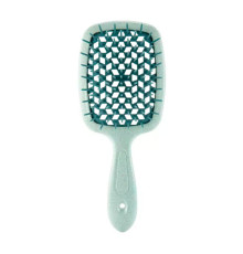 Продувний широкий гребінець Janeke для укладання волосся та сушіння феном Superbrush Plus Hollow Comb олива