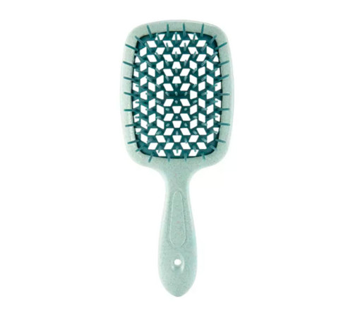 Продувний широкий гребінець Janeke для укладання волосся та сушіння феном Superbrush Plus Hollow Comb олива