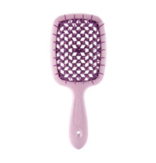 Продувний широкий гребінець Janeke для укладання волосся та сушіння феном Superbrush Plus Hollow Comb бузковий