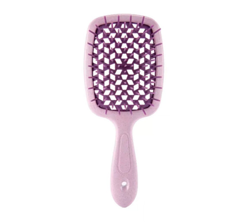 Продувний широкий гребінець Janeke для укладання волосся та сушіння феном Superbrush Plus Hollow Comb бузковий