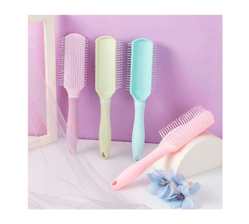 Масажна щітка Fashion Candy Comb для укладання волосся пласка рожева
