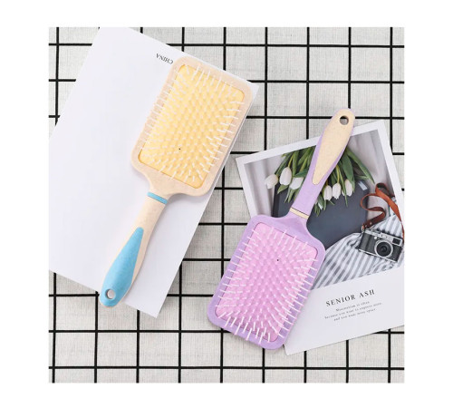 Масажна щітка Fashion Candy Massage Comb для укладання волосся прямокутна жовта