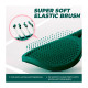 Продувна масажна щітка-браш Tennis Style Hair Brush для всіх типів волосся ультрам`яка зелена