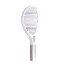 Продувна масажна щітка-браш Tennis Style Hair Brush для всіх типів волосся ультрам`яка біла