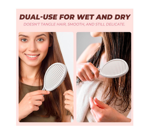 Продувна масажна щітка-браш Tennis Style Hair Brush для всіх типів волосся ультрам`яка зелена