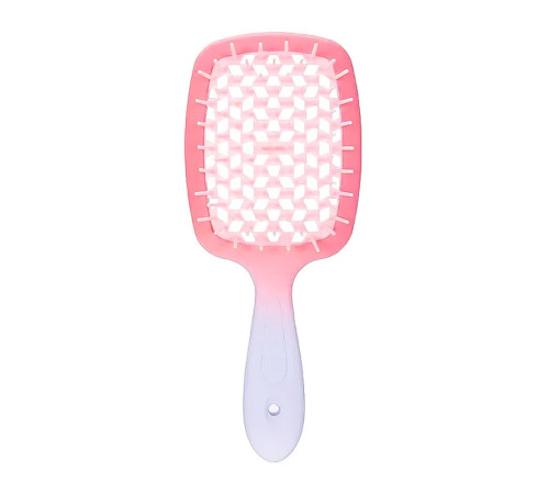 Janeke продувна широка щітка для укладання волосся та сушки феном Superbrush градієнт біло-рожева