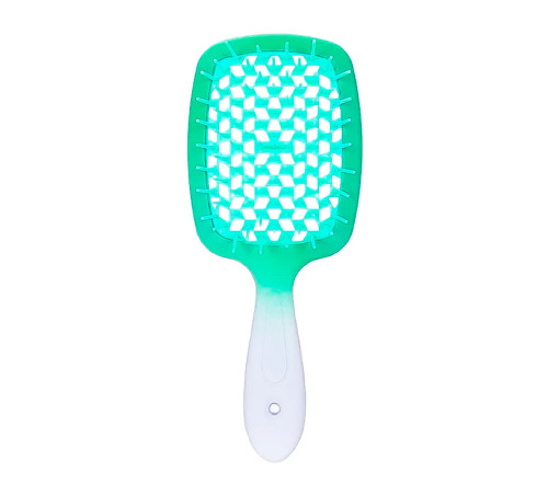 Janeke продувна широка щітка для укладання волосся та сушки феном Superbrush градієнт зелений з білим