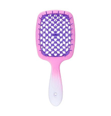 Janeke продувна широка щітка для укладання волосся та сушки феном Superbrush градієнт біло-фіолетова