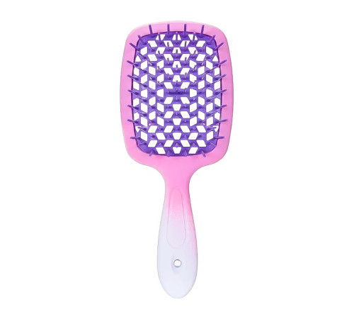 Janeke продувна широка щітка для укладання волосся та сушки феном Superbrush градієнт біло-фіолетова
