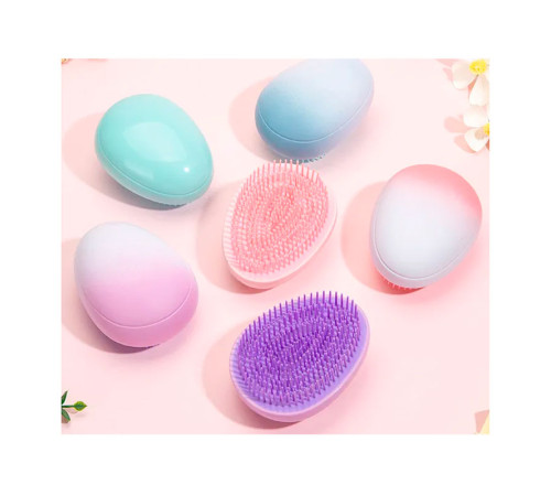 Гребінець-яйце Egg Detangler Compact Hair Brush для розплутування волосся фіолетовий