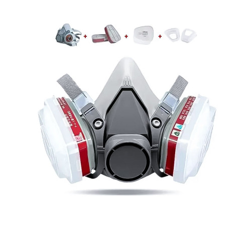 Захисна маска респіратор Happy Hair Chemical для обличчя класу захисту FFP2 (KN95) в комплекті з фільтрами