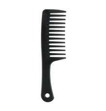Гребінь для волосся з ручкою та широкими зубцями Wide Tooth Comb пластиковий, 25 см чорний