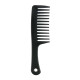 Гребінь для волосся з ручкою та широкими зубцями Wide Tooth Comb пластиковий, 25 см чорний