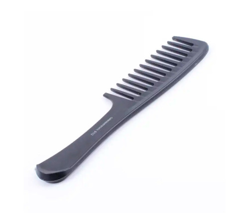Перукарський гребінь Toni&Guy Carbon Antistatic 6112 для укладання волосся з ручкою широкий чорний