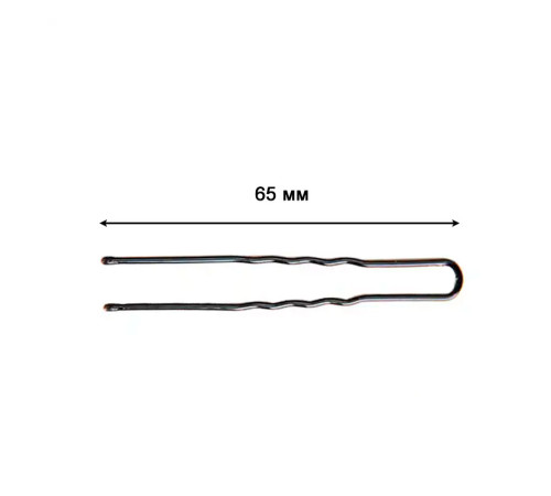 Шпильки для волосся Hair Pins хвилясті 65 мм чорні
